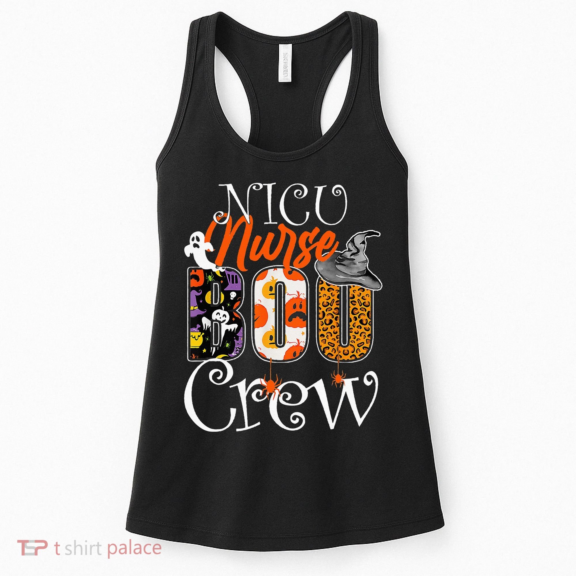Nicu Nurse Boo Crew Funny Halloween Nicu Nurse Party Costume Women's Tank Top
