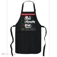 Nice Naughty Bruh Funny Christmas Santa Apron thumb 0