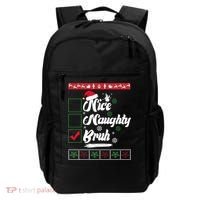 Nice Naughty Bruh Funny Christmas Santa Backpack thumb 0