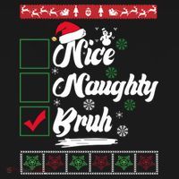 Nice Naughty Bruh Funny Christmas Santa Visor thumb 3