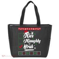 Nice Naughty Bruh Funny Christmas Santa Tote Bag thumb 0