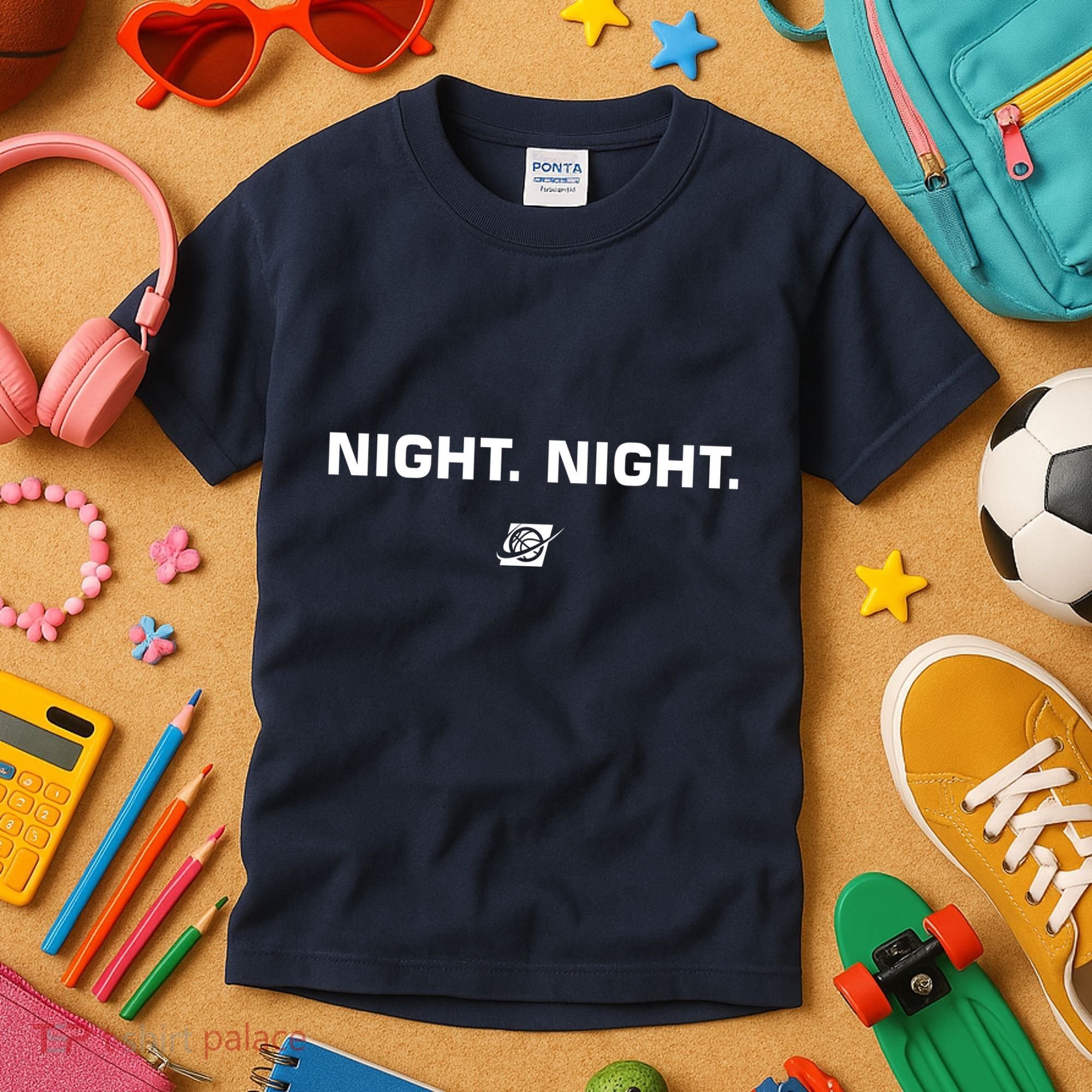 Night Night Basketball Champions Kids T-Shirt