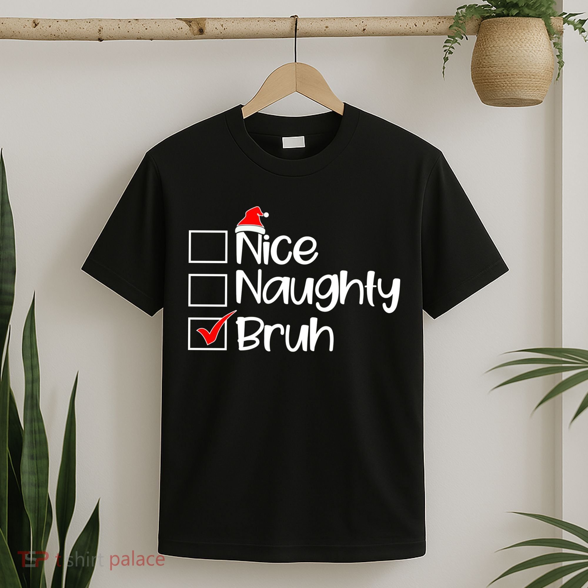 Nice Naughty Bruh Christmas T-Shirt