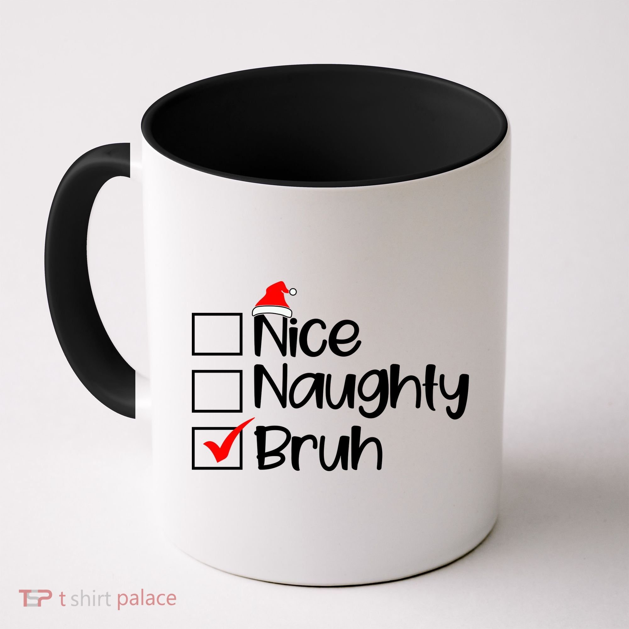 Nice Naughty Bruh Christmas Coffee Mug