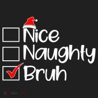 Nice Naughty Bruh Christmas Tumbler thumb 3