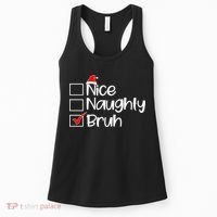 Nice Naughty Bruh Christmas Women's Tank Top thumb 0