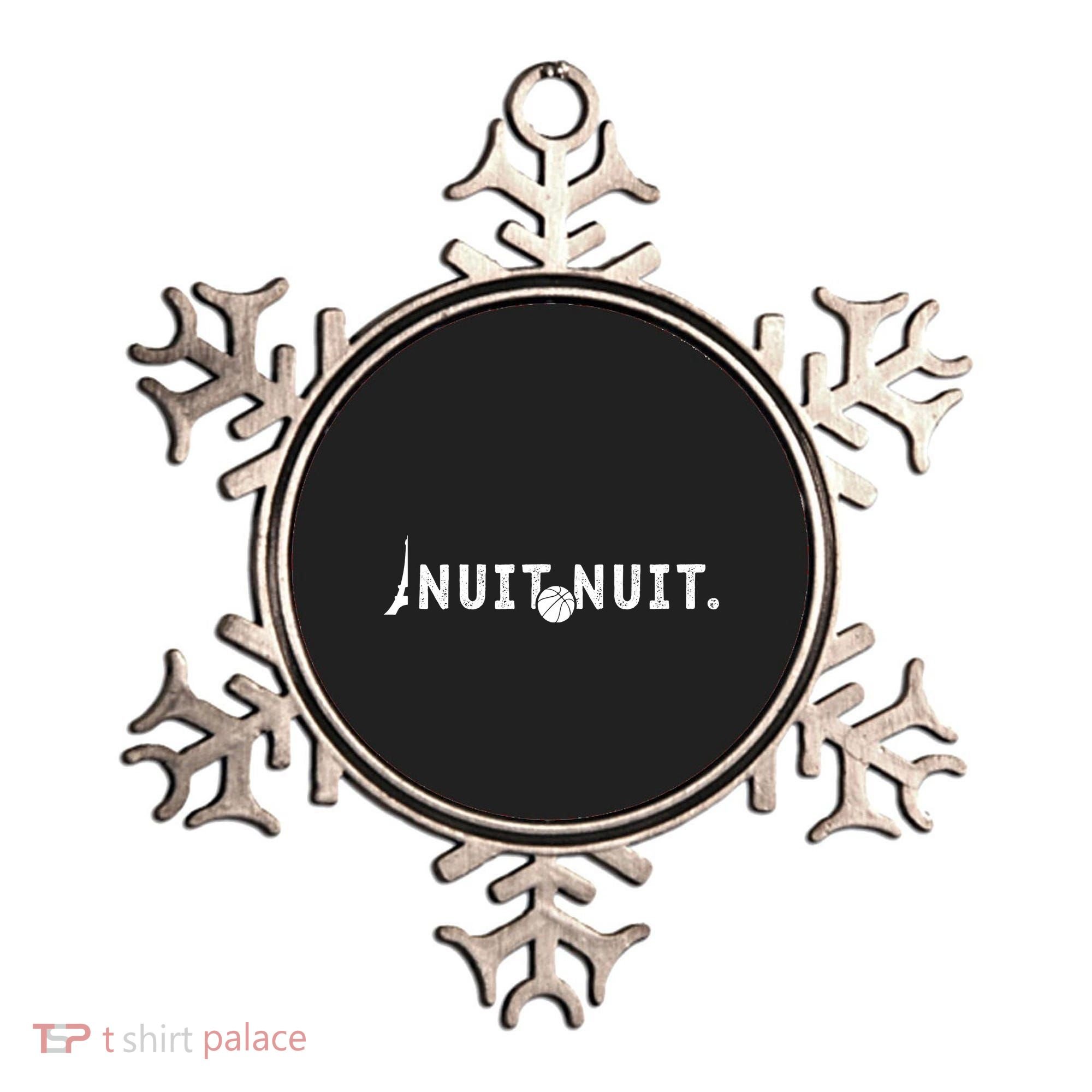 Nuit Nuit Basketball Night French Words Paris Tower Ornament
