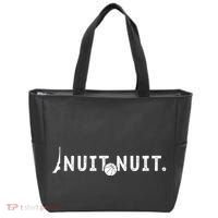 Nuit Nuit Basketball Night French Words Paris Tower Tote Bag thumb 0