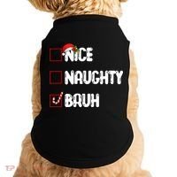 Nice Naughty Bruh Santa Checklist Funny Doggie Tank thumb 0