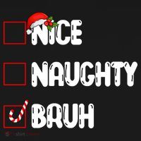 Nice Naughty Bruh Santa Checklist Funny Bucket Hat thumb 4