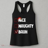 Nice Naughty Bruh Santa Checklist Funny Women's Tank Top thumb 3