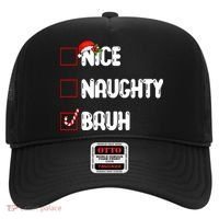 Nice Naughty Bruh Santa Checklist Funny Hat thumb 0