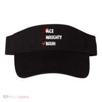 Nice Naughty Bruh Santa Checklist Funny Visor thumb 0