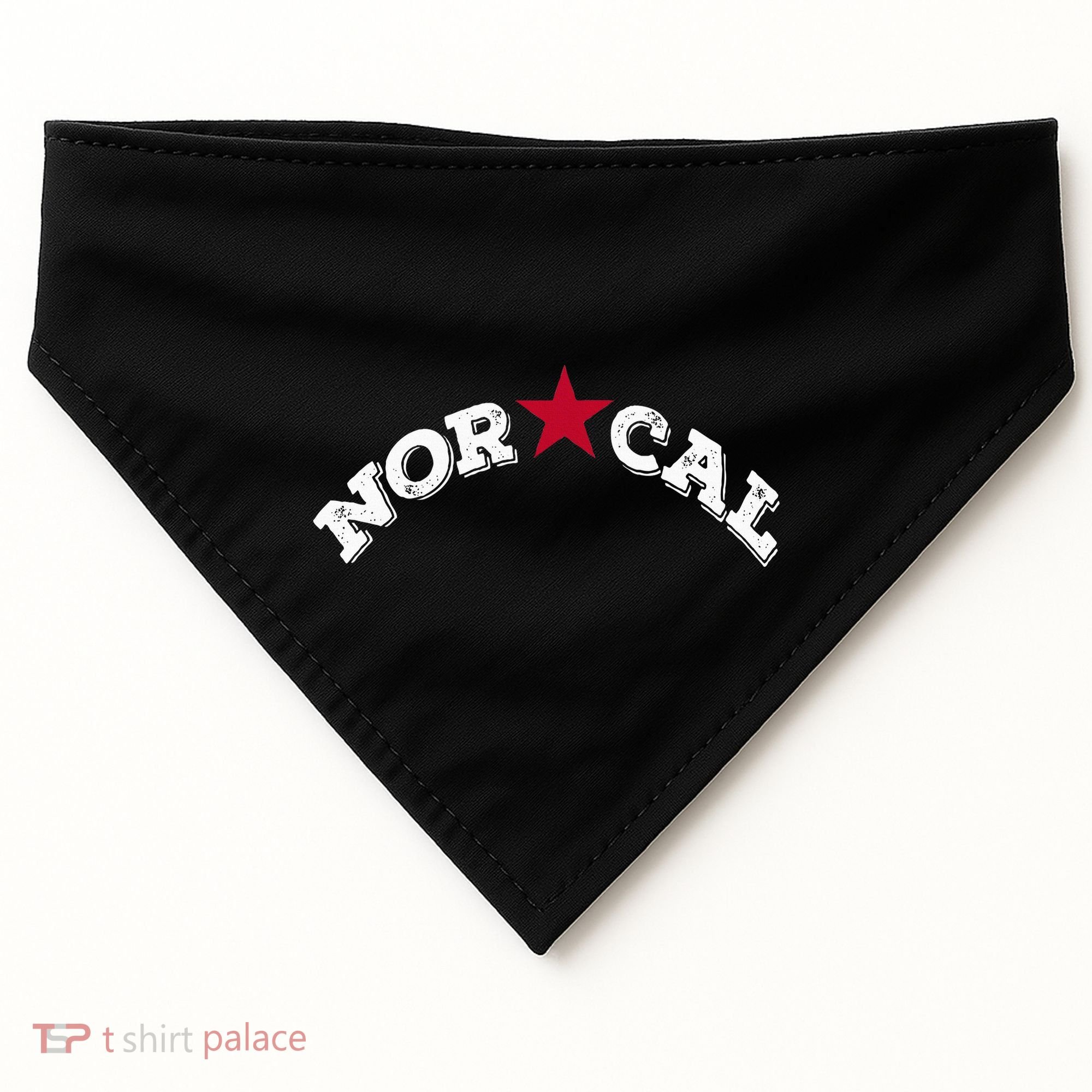 Norcal Northern California White Letter USA-Made Doggie Bandana