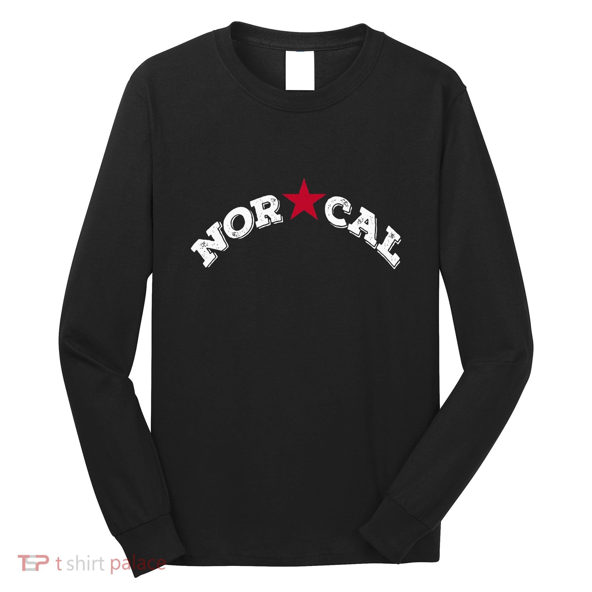 Norcal Northern California White Letter Long Sleeve Shirt