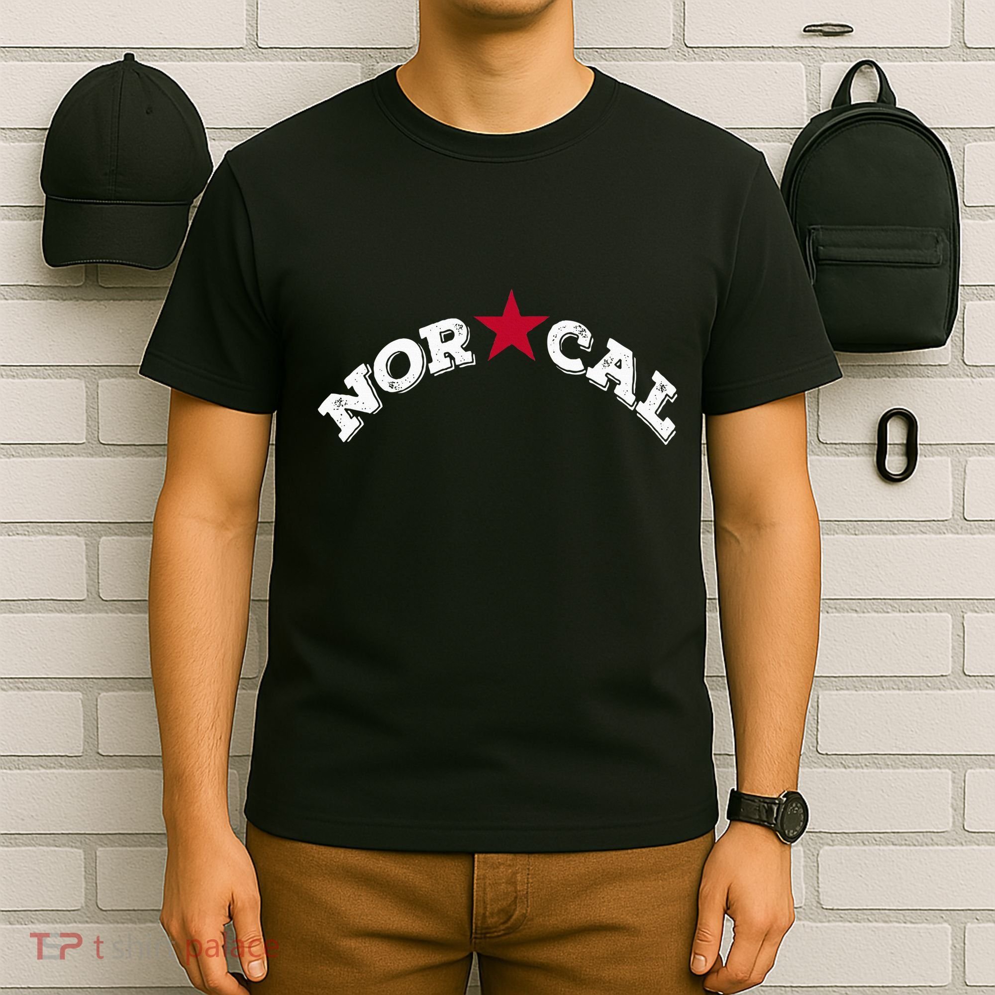 Norcal Northern California White Letter T-Shirt