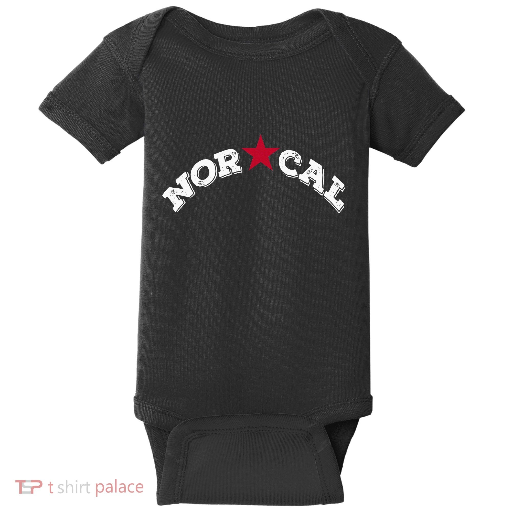 Norcal Northern California White Letter Baby Bodysuit