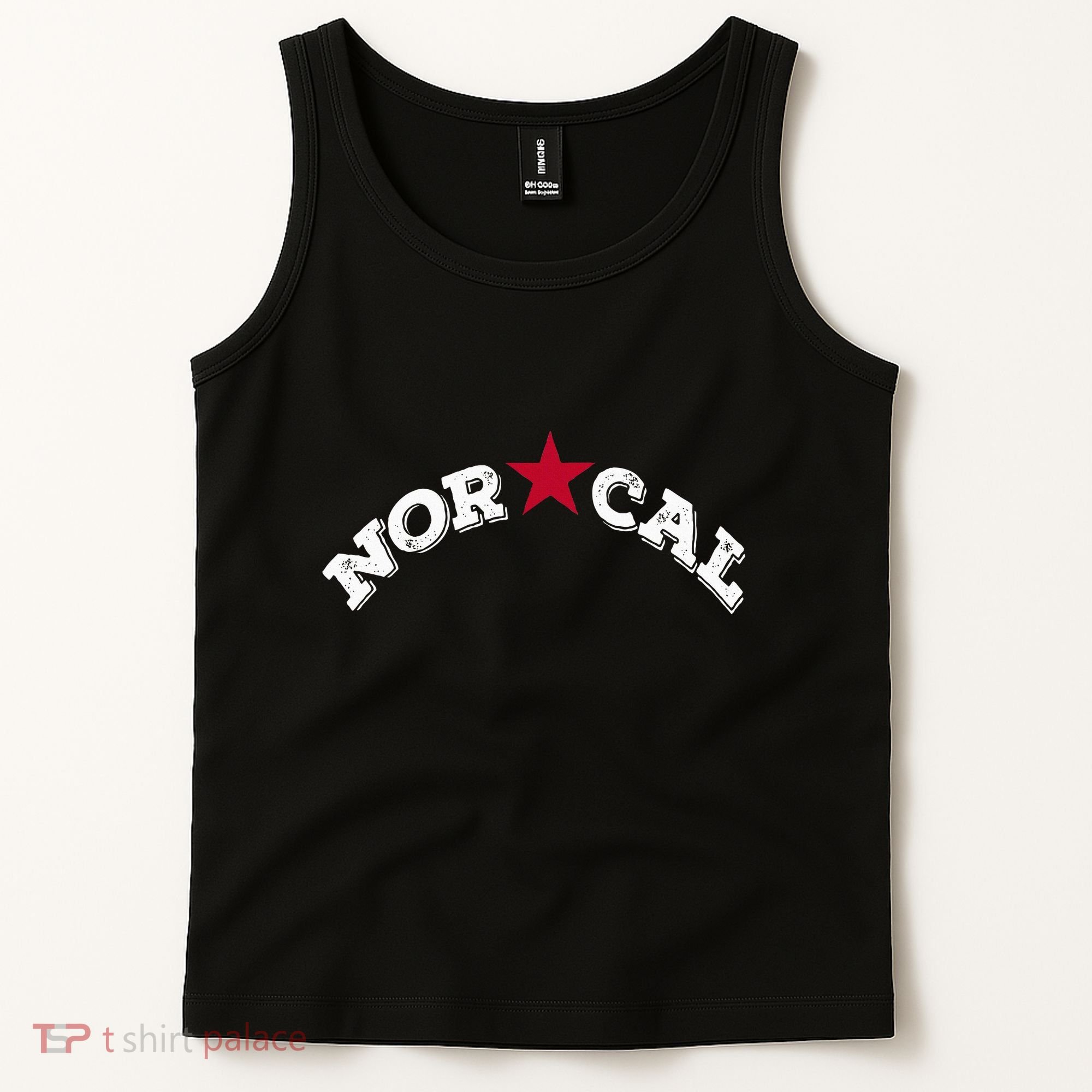 Norcal Northern California White Letter Tank Top