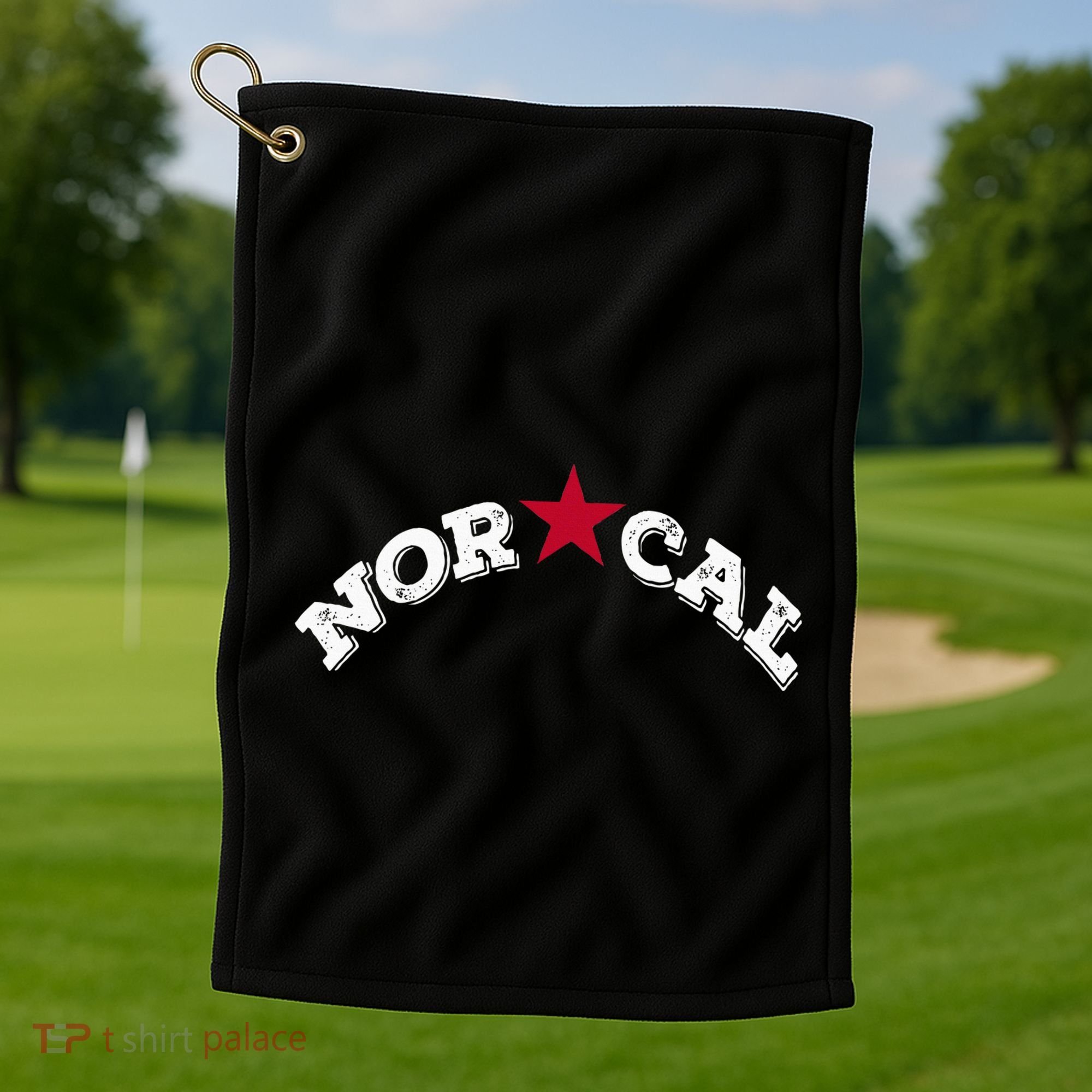 Norcal Northern California White Letter Golf Towel