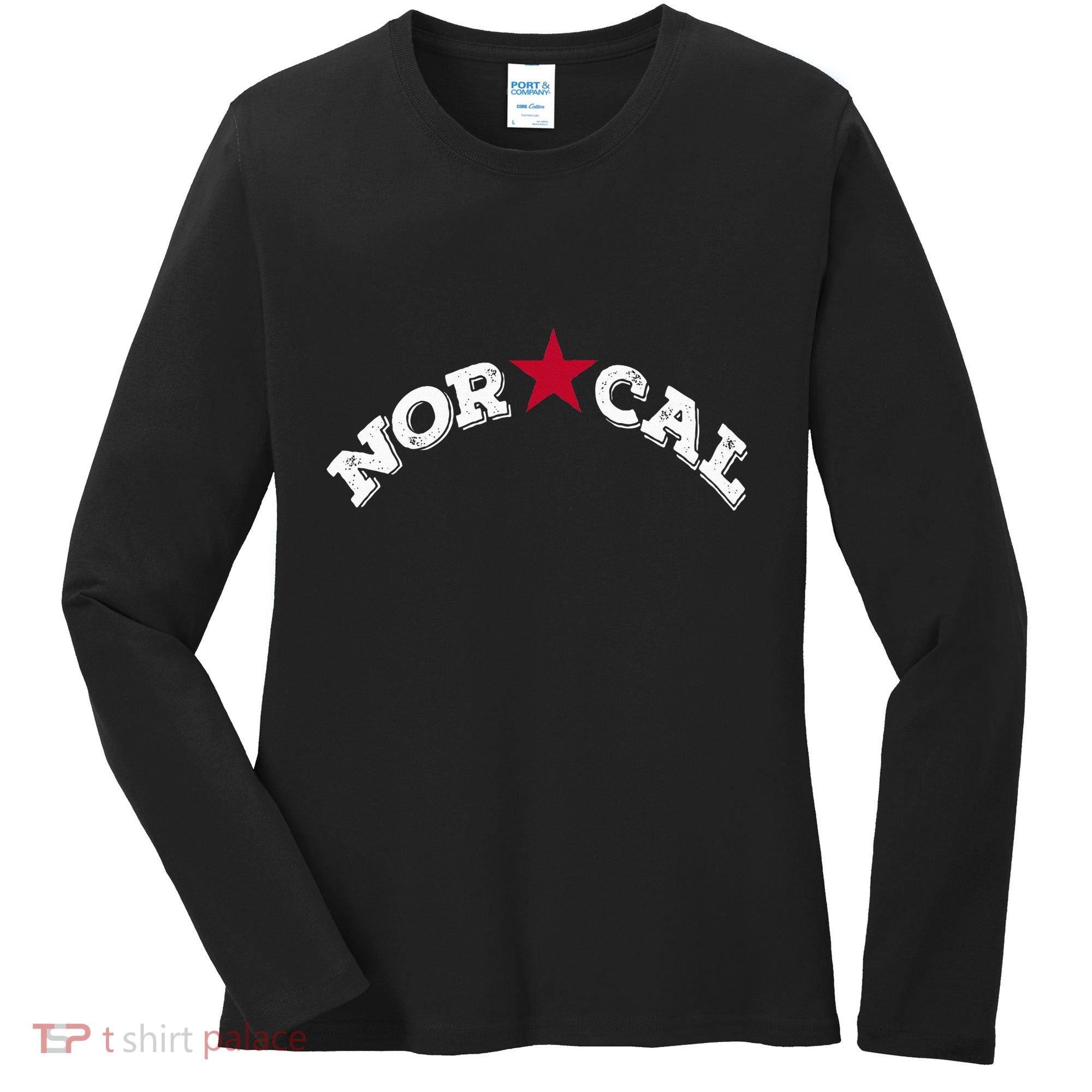 Norcal Northern California White Letter Women's Long Sleeve Shirt