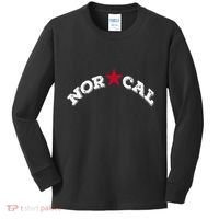 Norcal Northern California White Letter Kids Long Sleeve Shirt thumb 0