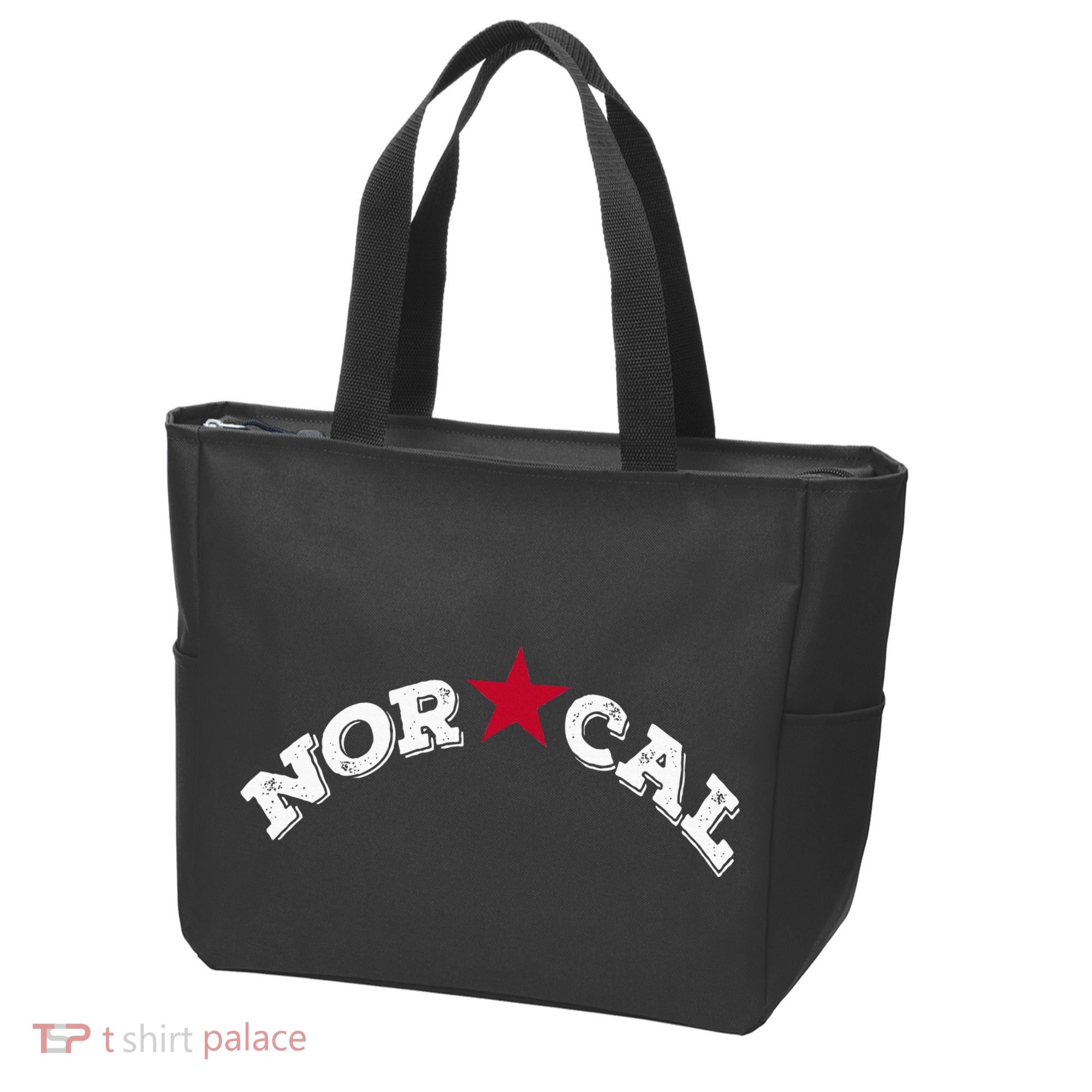 Norcal Northern California White Letter Tote Bag