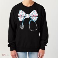 NICU Nurse Coquette Bow Stethoscope Bow NICU Nurse Week Women's Sweatshirt thumb 0