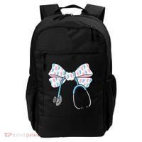 NICU Nurse Coquette Bow Stethoscope Bow NICU Nurse Week Backpack thumb 0