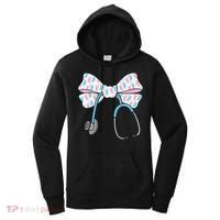 NICU Nurse Coquette Bow Stethoscope Bow NICU Nurse Week Women's Hoodie thumb 0