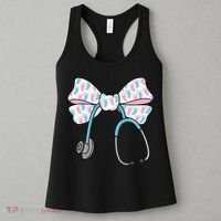 NICU Nurse Coquette Bow Stethoscope Bow NICU Nurse Week Women's Tank Top thumb 3