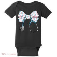 NICU Nurse Coquette Bow Stethoscope Bow NICU Nurse Week Baby Bodysuit thumb 0