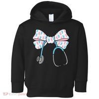 NICU Nurse Coquette Bow Stethoscope Bow NICU Nurse Week Toddler Hoodie thumb 0