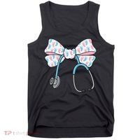 NICU Nurse Coquette Bow Stethoscope Bow NICU Nurse Week Tank Top thumb 0