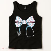 NICU Nurse Coquette Bow Stethoscope Bow NICU Nurse Week Tank Top thumb 2