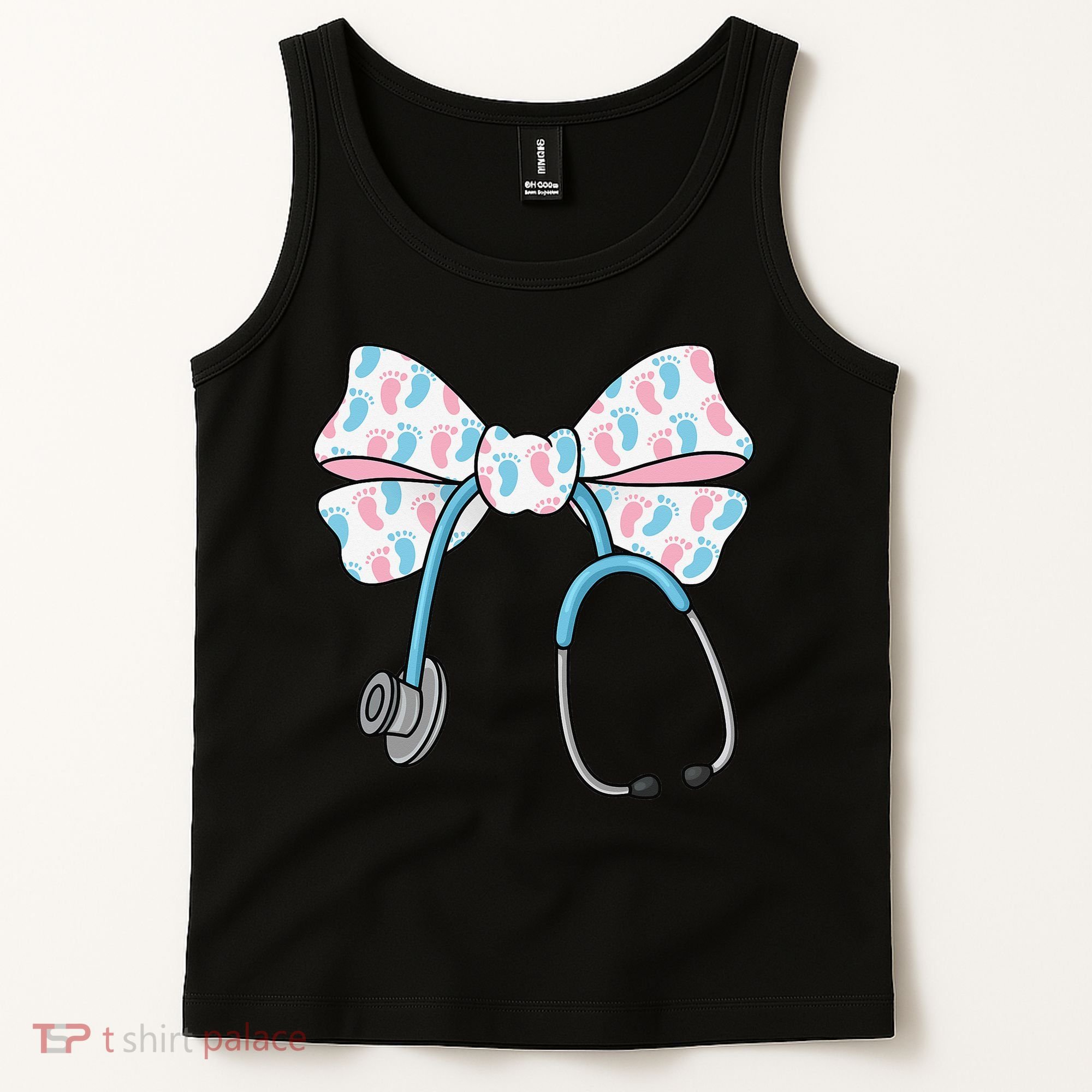 NICU Nurse Coquette Bow Stethoscope Bow NICU Nurse Week Tank Top