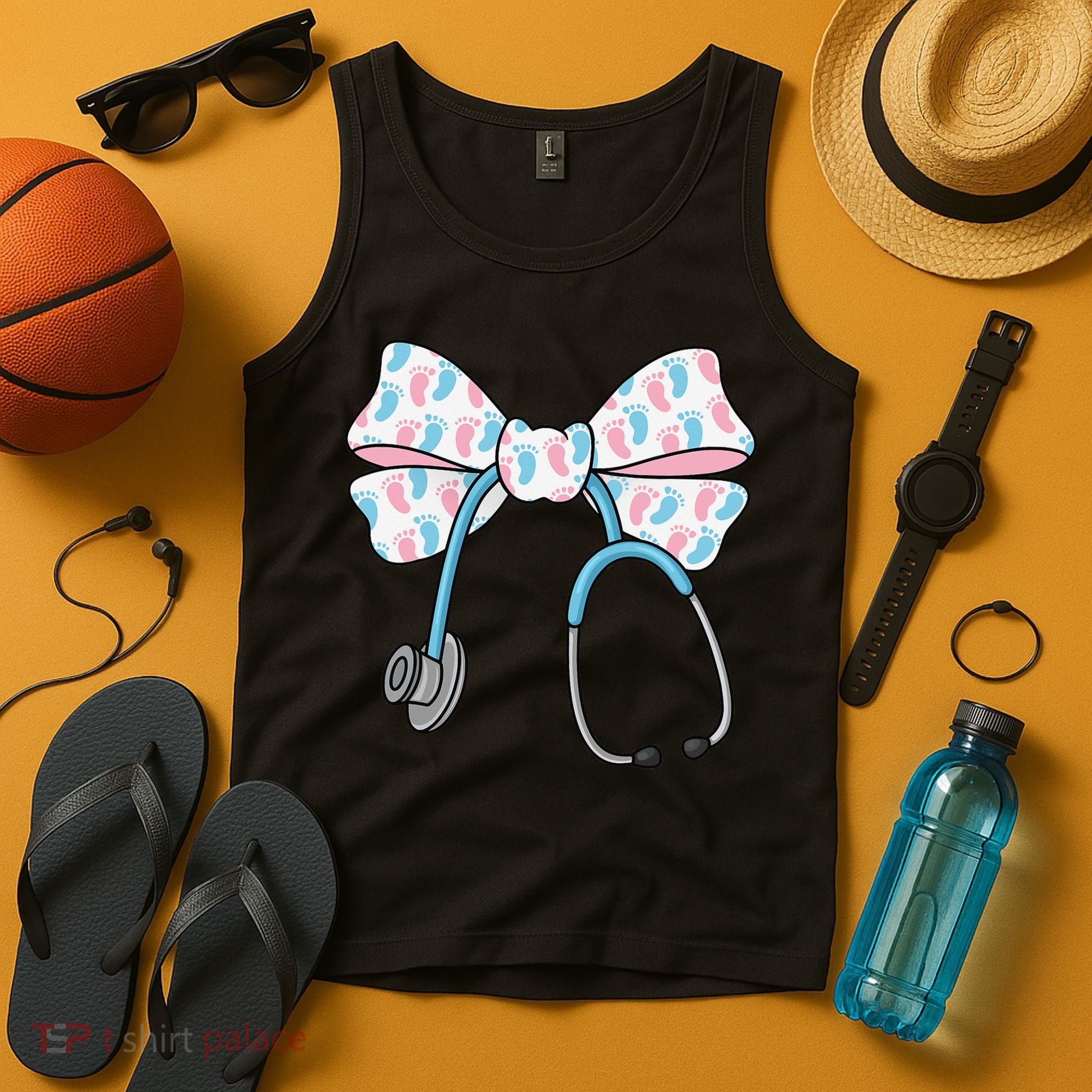 NICU Nurse Coquette Bow Stethoscope Bow NICU Nurse Week Tank Top