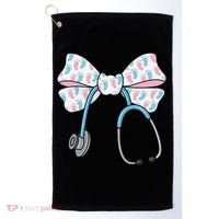 NICU Nurse Coquette Bow Stethoscope Bow NICU Nurse Week Golf Towel thumb 0