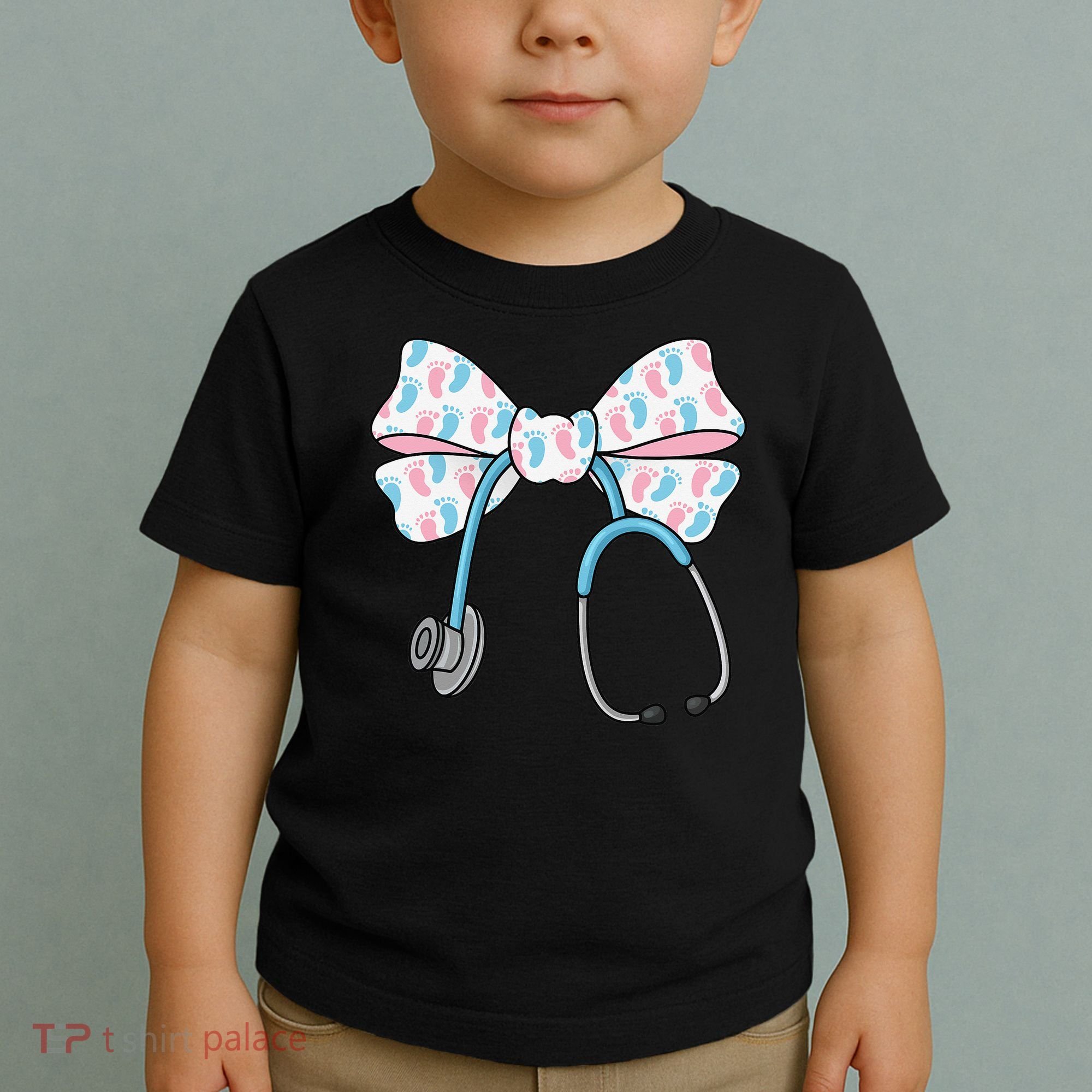 NICU Nurse Coquette Bow Stethoscope Bow NICU Nurse Week Toddler T-Shirt