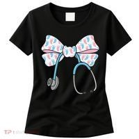 NICU Nurse Coquette Bow Stethoscope Bow NICU Nurse Week Women's T-Shirt thumb 0