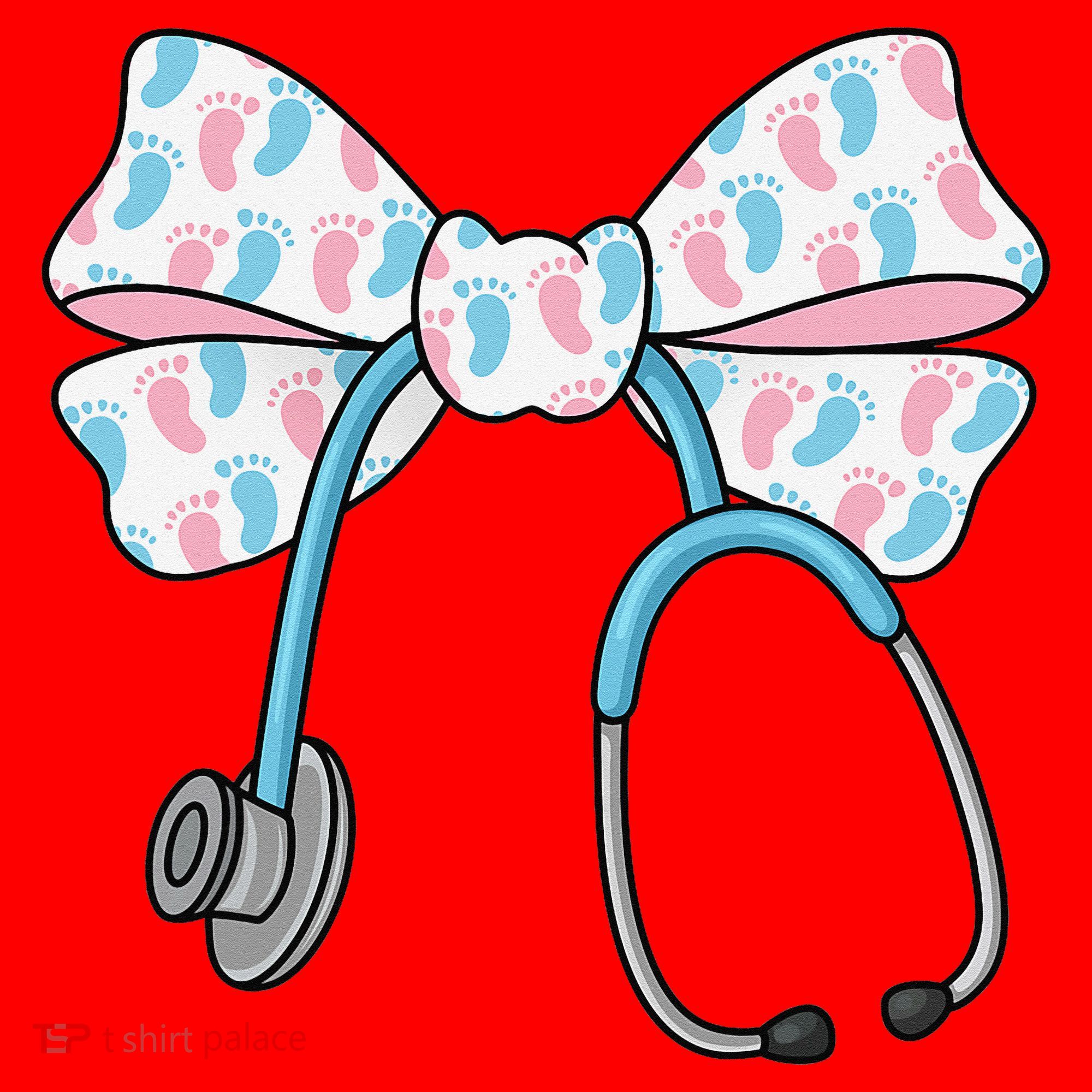 NICU Nurse Coquette Bow Stethoscope Bow NICU Nurse Week Santa Hat