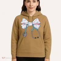NICU Nurse Coquette Bow Stethoscope Bow NICU Nurse Week Hoodie thumb 5