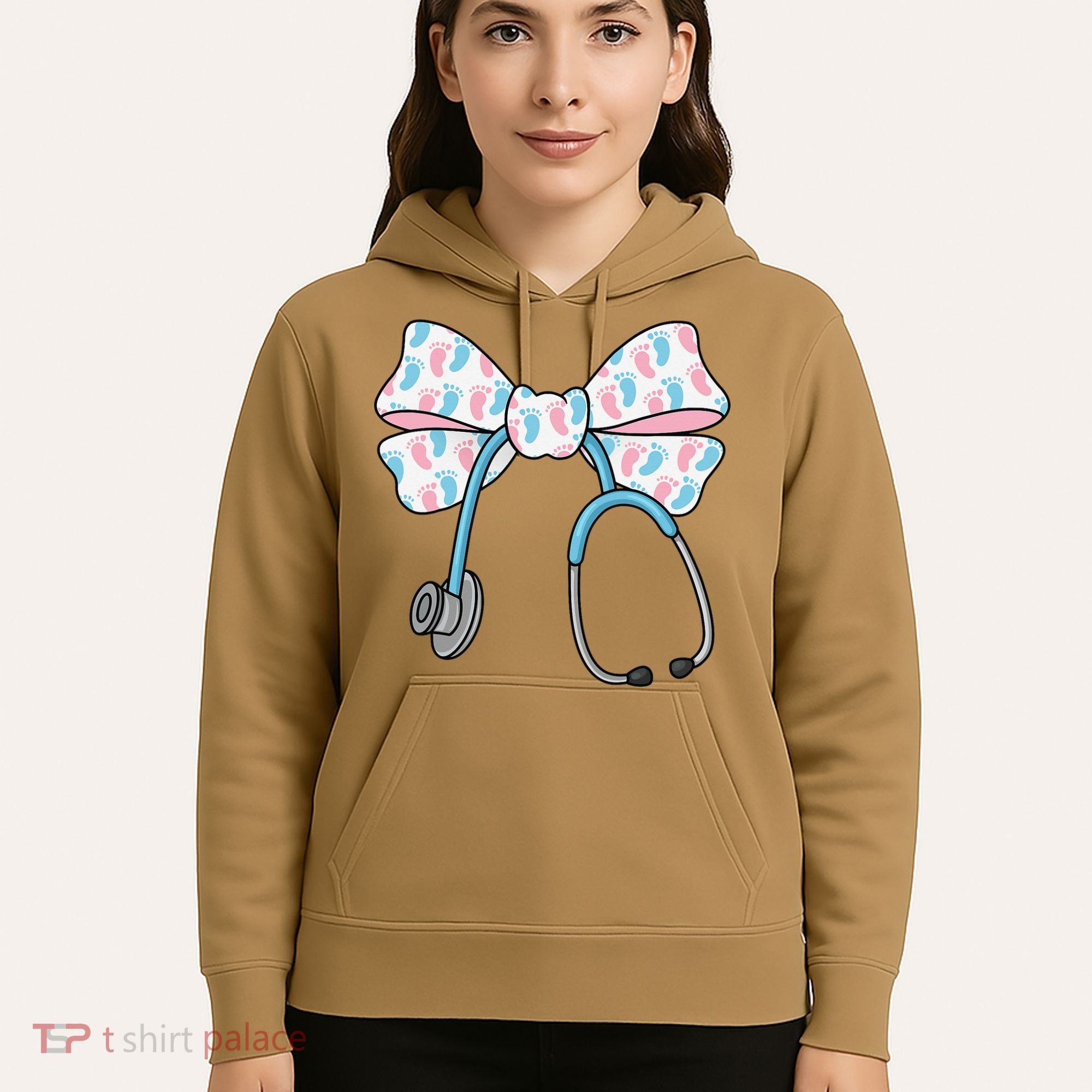 NICU Nurse Coquette Bow Stethoscope Bow NICU Nurse Week Hoodie