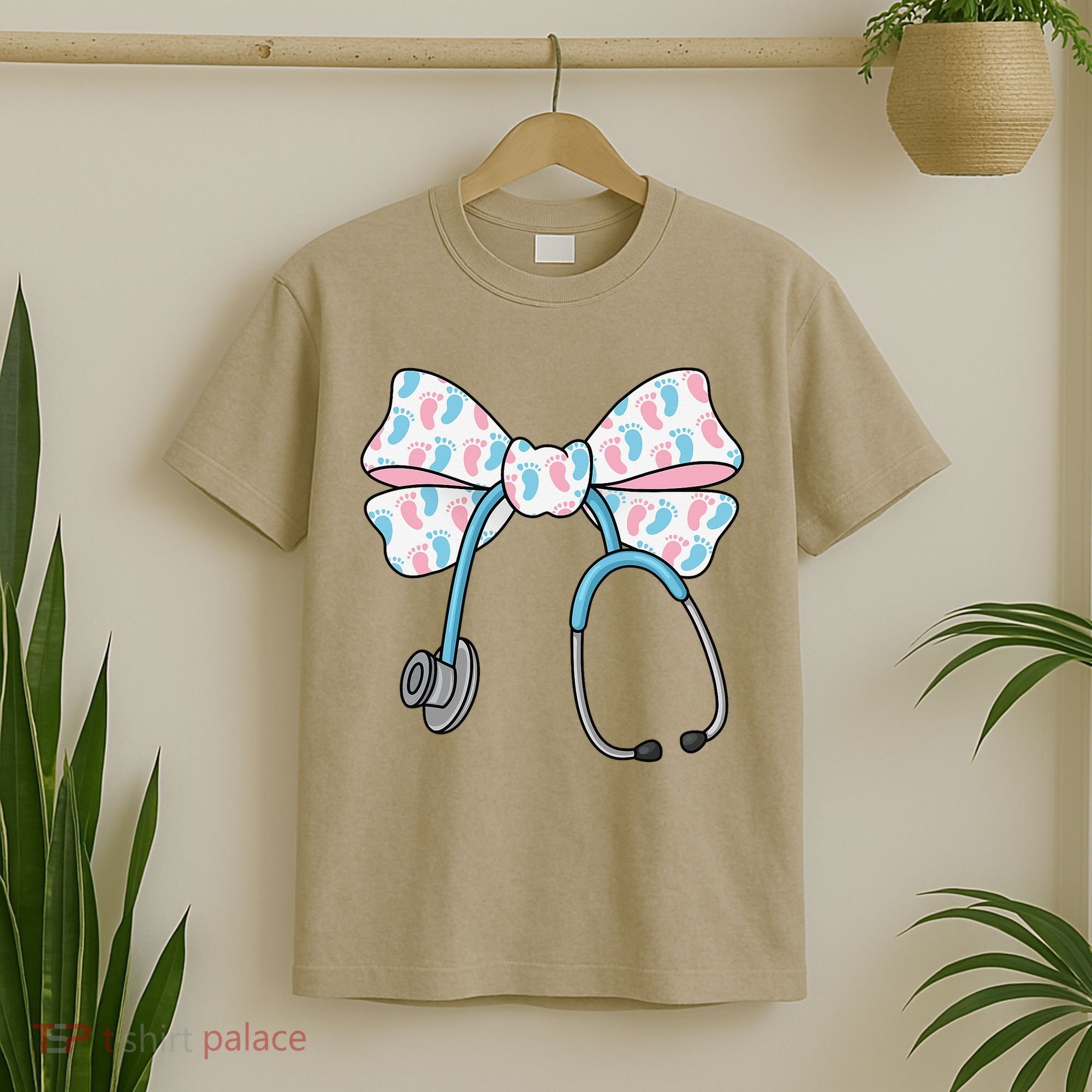 NICU Nurse Coquette Bow Stethoscope Bow NICU Nurse Week T-Shirt