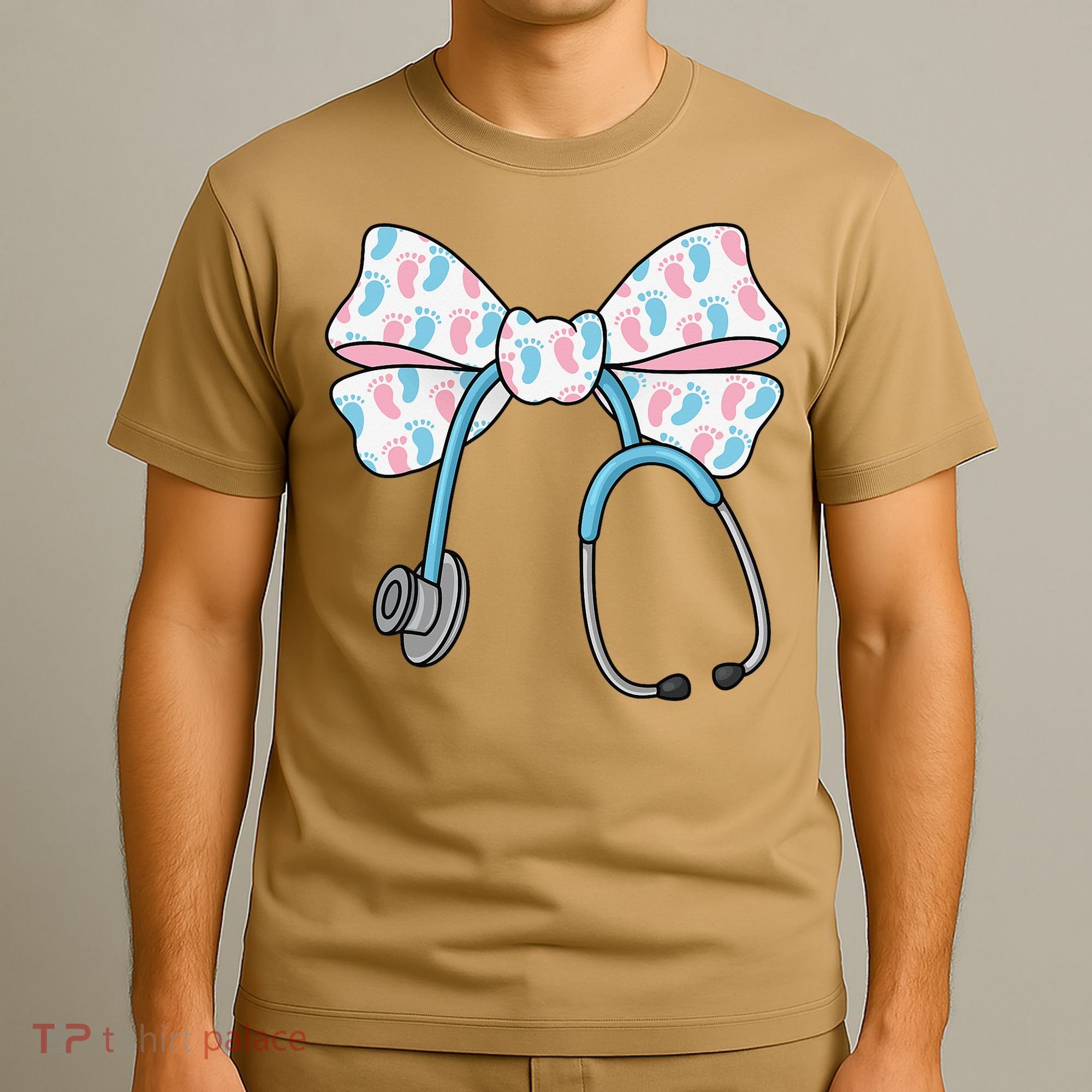 NICU Nurse Coquette Bow Stethoscope Bow NICU Nurse Week T-Shirt