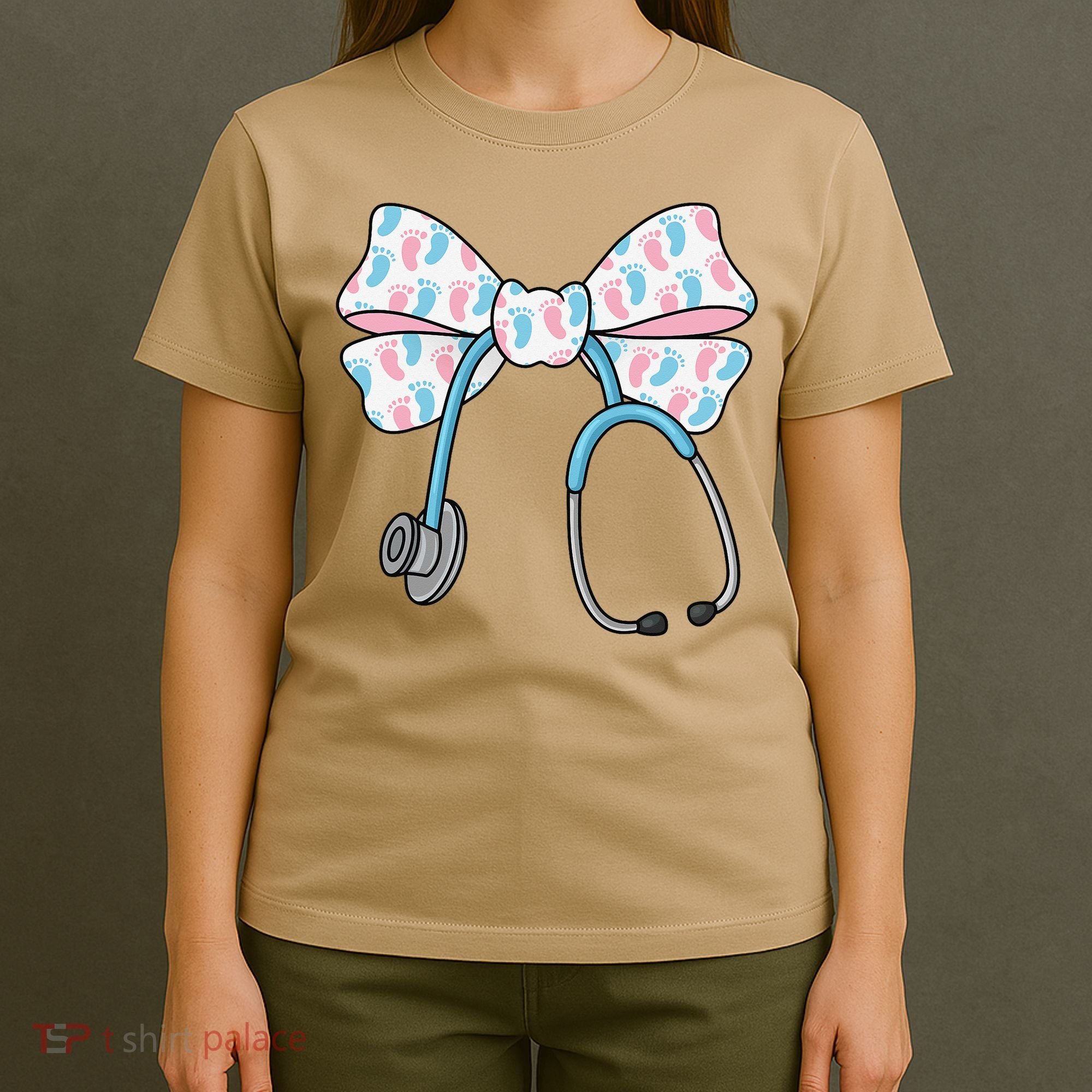 NICU Nurse Coquette Bow Stethoscope Bow NICU Nurse Week T-Shirt