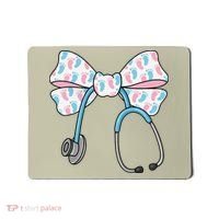 NICU Nurse Coquette Bow Stethoscope Bow NICU Nurse Week Mousepad thumb 0