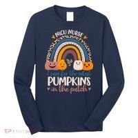 NICU Nurse Cutest Pumpkins In The Patch Rainbow Halloween RN Long Sleeve Shirt thumb 0