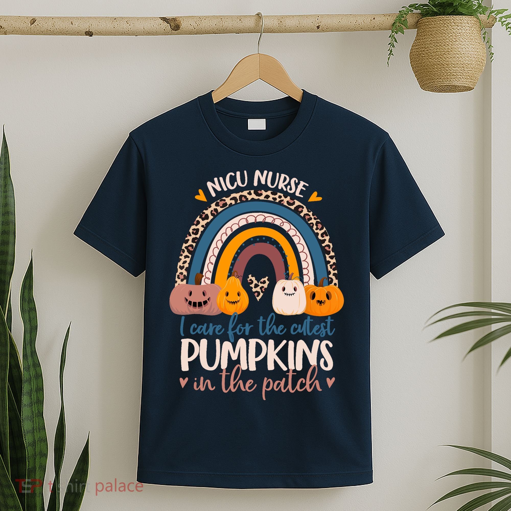 NICU Nurse Cutest Pumpkins In The Patch Rainbow Halloween RN T-Shirt