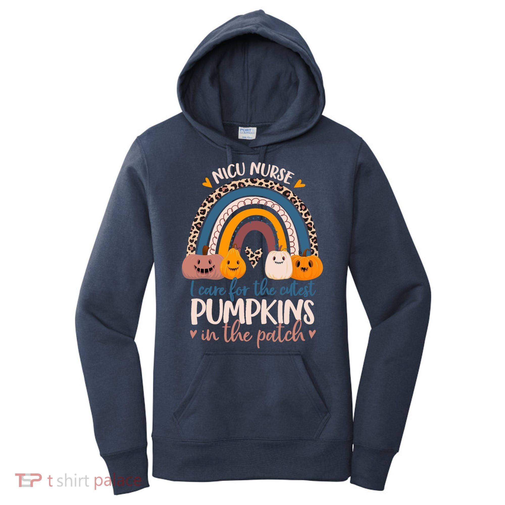 NICU Nurse Cutest Pumpkins In The Patch Rainbow Halloween RN Women's Hoodie