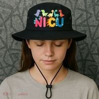NICU Nurse Dinosaur Neonatal Intensive Care Unit Bucket Hat thumb 3
